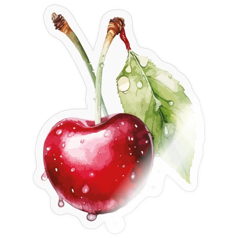 Fruchtige Kirsche mit Wassertröpfchen