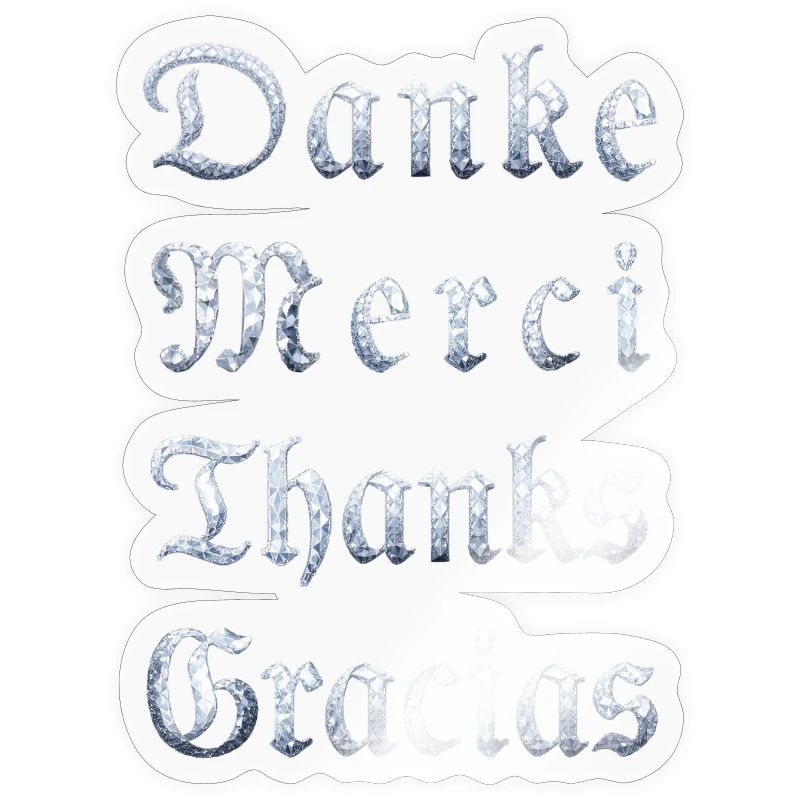 Multilinguale Dankesbotschaft Eiskristall