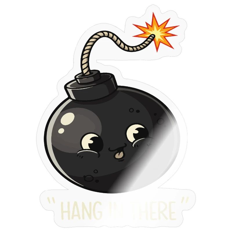 Kawaii Exploding Bomb Comic Design