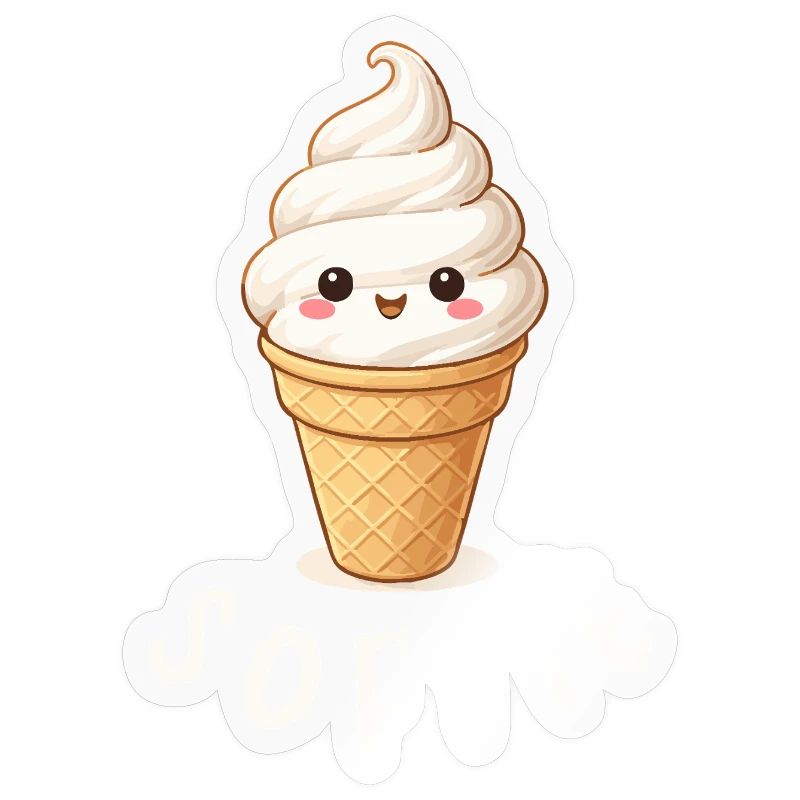 Softie. Softeis Liebe Eiscreme Statement