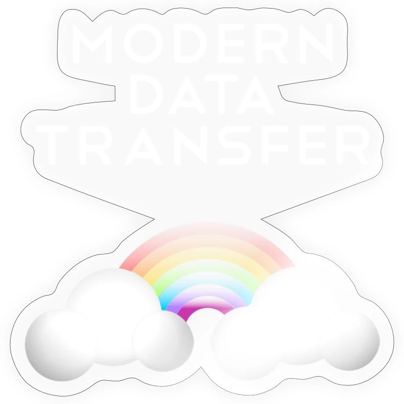 Modern Data Transfer Clouds Computer Scientist Gift