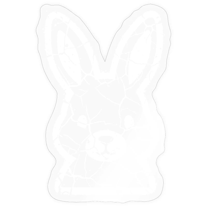 Bunny Head Grunge Vintage Easter Vector