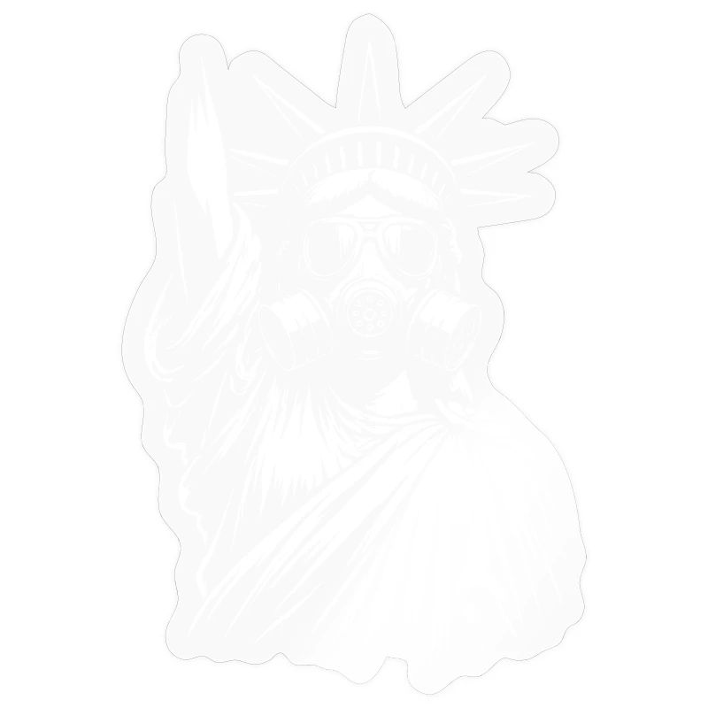 Statue de la Liberté avec design de masque à gaz
