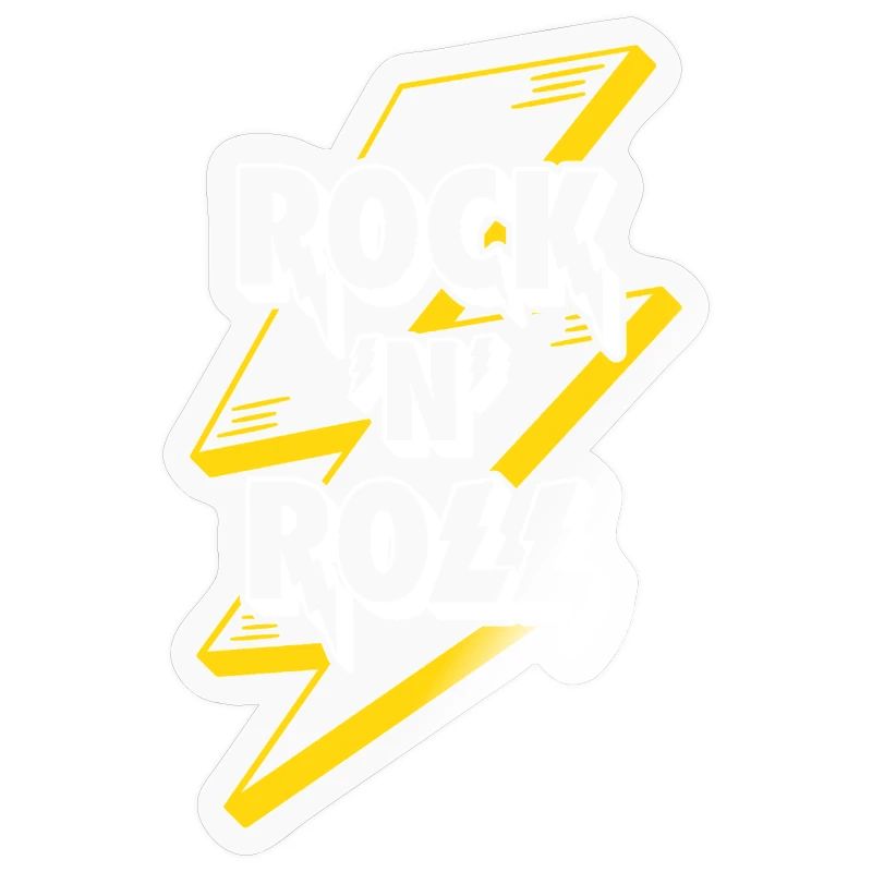 Rock'n'Roll Text Logo mit Blitz