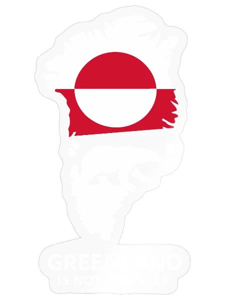 Greenland Polar Bear Flag Arctic Nature Gift - Sticker size S (10 x 10 cm) - transparent glossy - Front