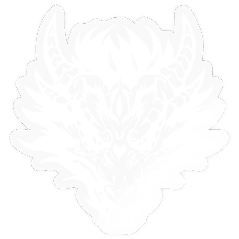 Conception complexe de masque de dragon tribal