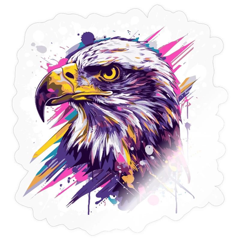 Color Explosion Eagle Head Art