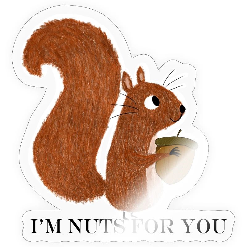 Eichhörnchen mit Eichel