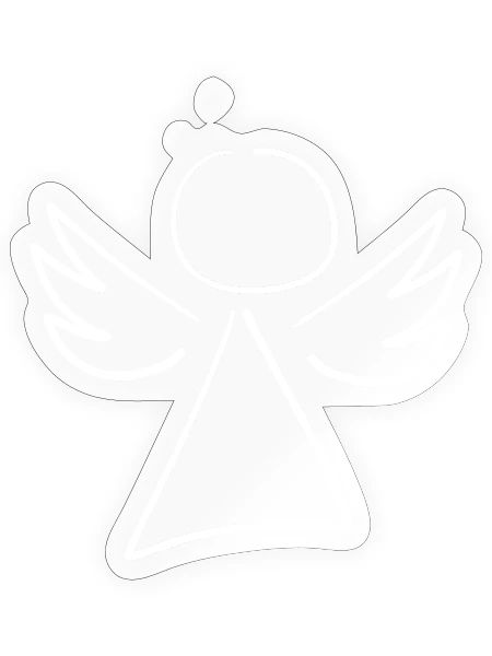 little angel white - Sticker Größe S (10 x 10 cm) - Transparent glänzend - Vorne