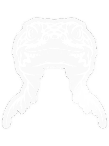 Gecko-Silhouette Kontrast - Sticker Größe S (10 x 10 cm) - Transparent glänzend - Vorne