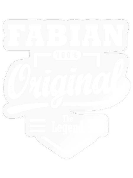 Fabian original gift personalized first name fabian - Sticker size S (10 x 10 cm) - transparent glossy - Front