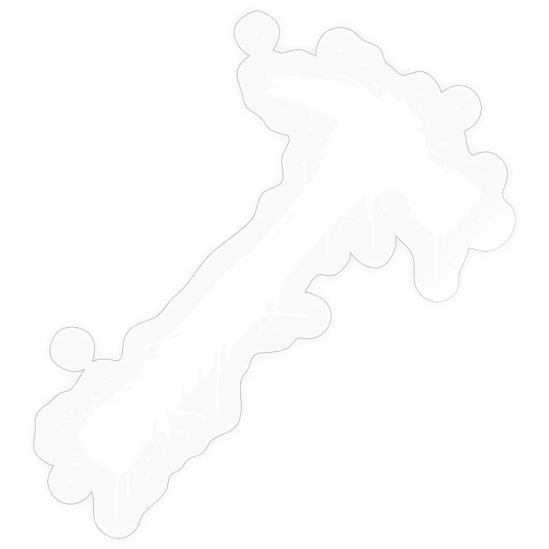 Hammer Tool Graffiti Splatter Vector
