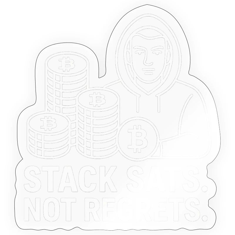 Conception de sweat à capuche Bitcoin – Stack Sats. Pas de regrets.