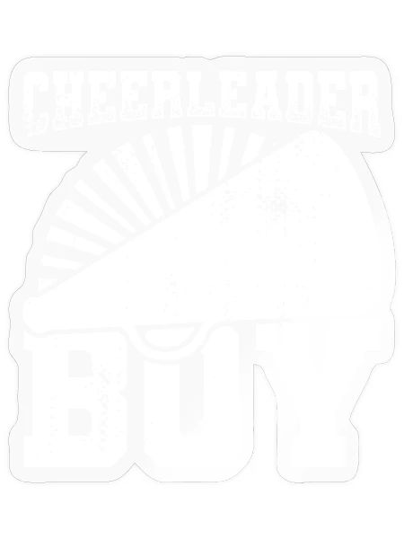 Cheerleader Boy - Sticker Größe S (10 x 10 cm) - Transparent glänzend - Vorne