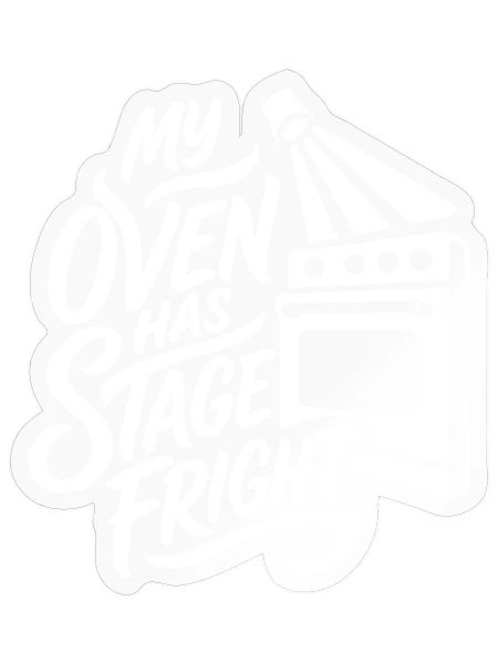 Stage Fright – Lampenfieber Humor - Sticker Größe S (10 x 10 cm) - Transparent glänzend - Vorne
