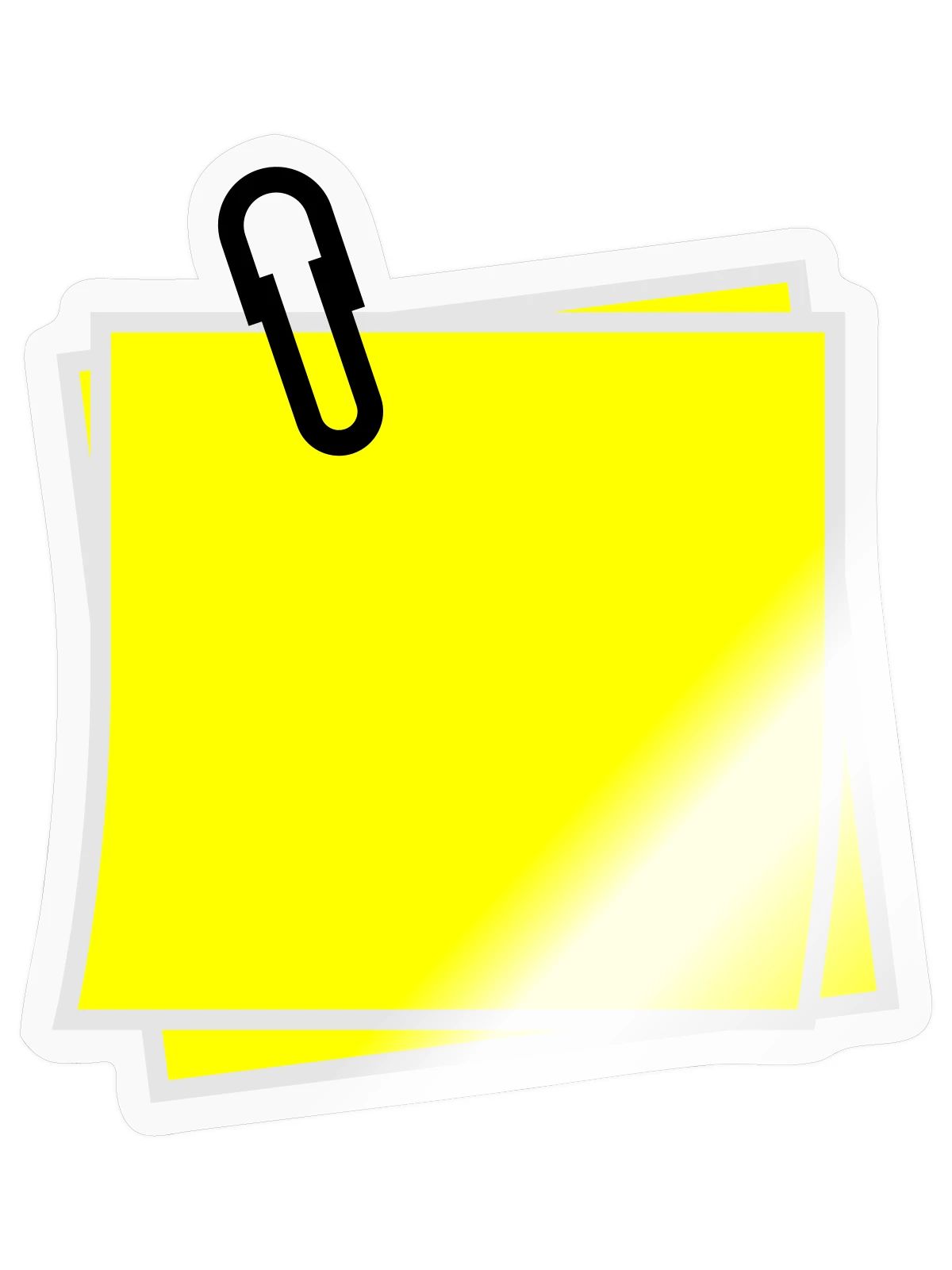 Notiz - Sticker Größe S (10 x 10 cm) - Transparent glänzend - Vorne