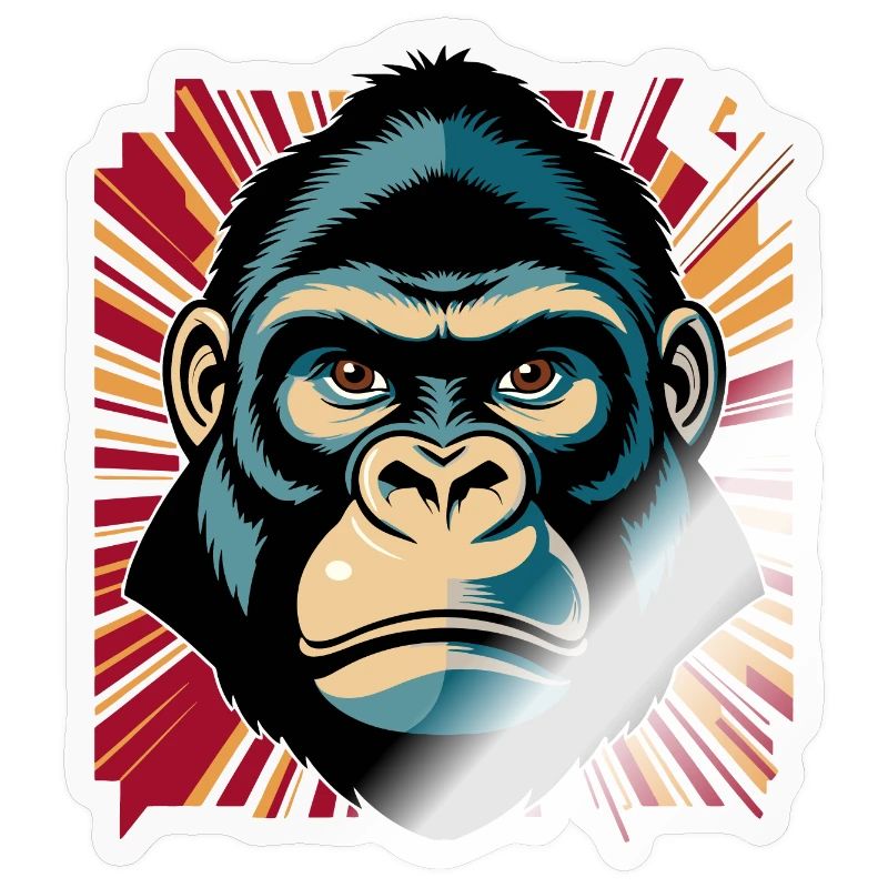 Cool Gorilla Retro Comic Style