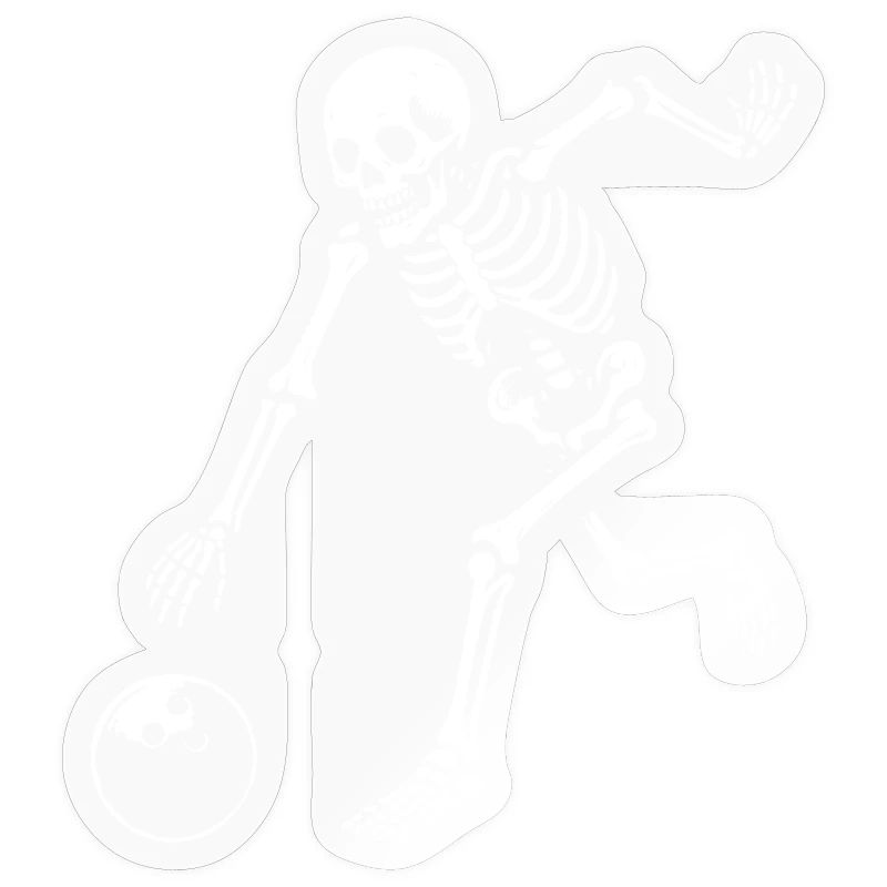 Skeleton Playing bowling 
