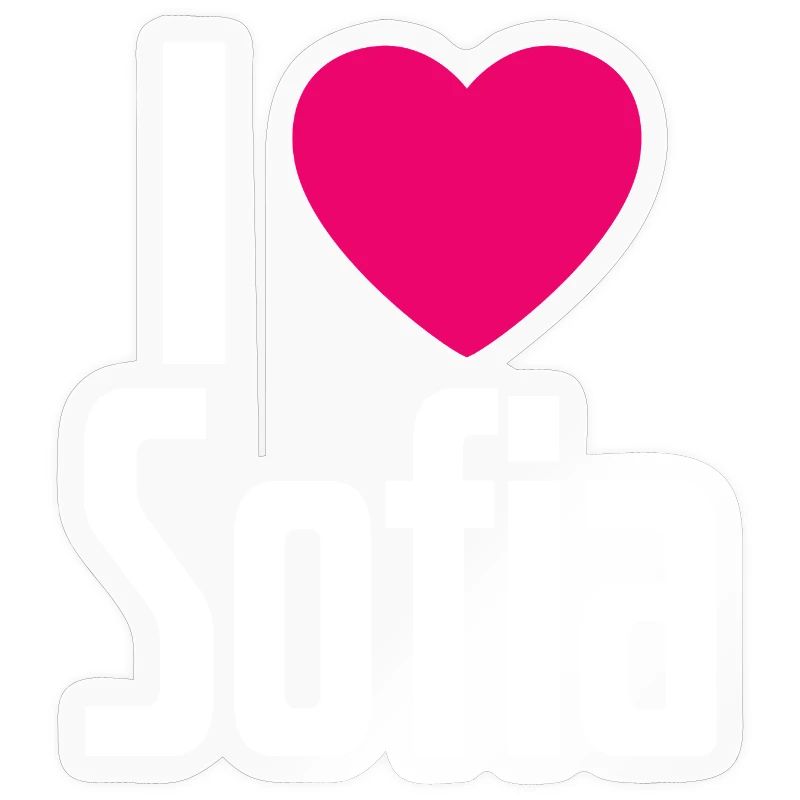 J’aime Sofia Coeur rose J’aime Sofia