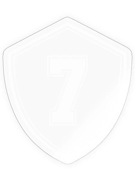 Sieben Schild Symbol - Sticker Größe S (10 x 10 cm) - Transparent glänzend - Vorne