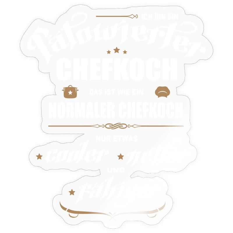 Chefkoch mit Tattoos. Tätowierter Chef.