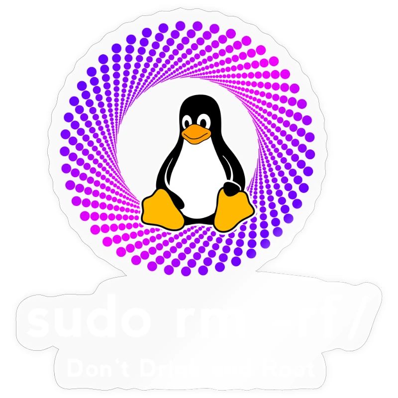 Ordinateur Sys admin Penguin Nerd pc sudo rm -rf cod