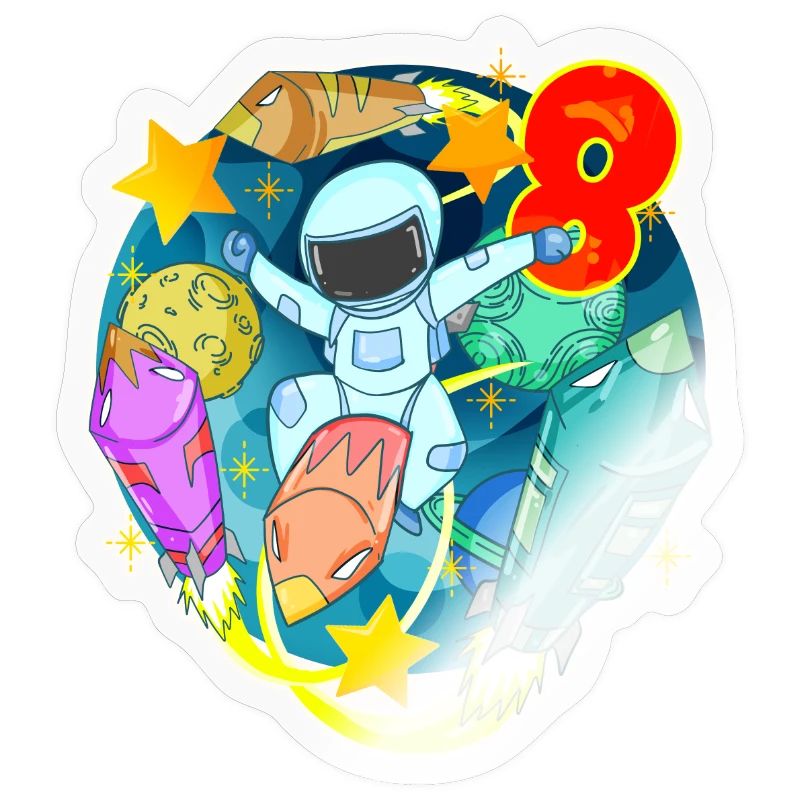 8e anniversaire 8 ans jeune astronaute de l’espace