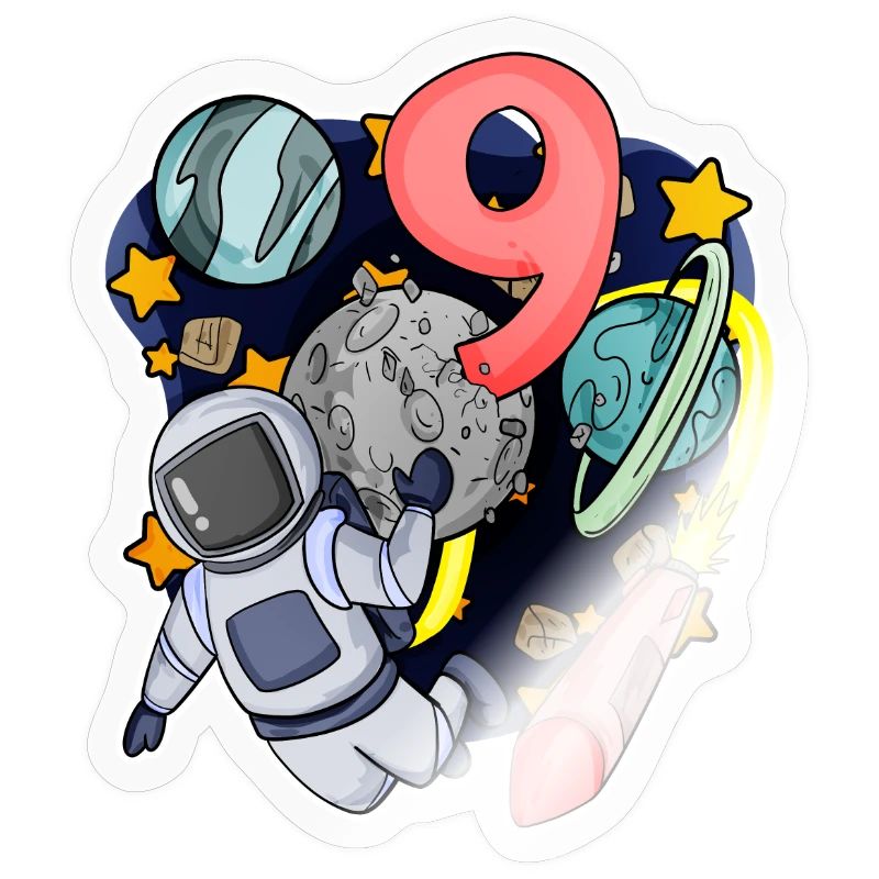9e anniversaire 9 ans jeune astronaute de l’espace