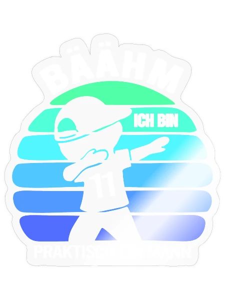 11 elfjähriger 11. Geburtstag Jungen - Sticker Größe S (10 x 10 cm) - Transparent glänzend - Vorne