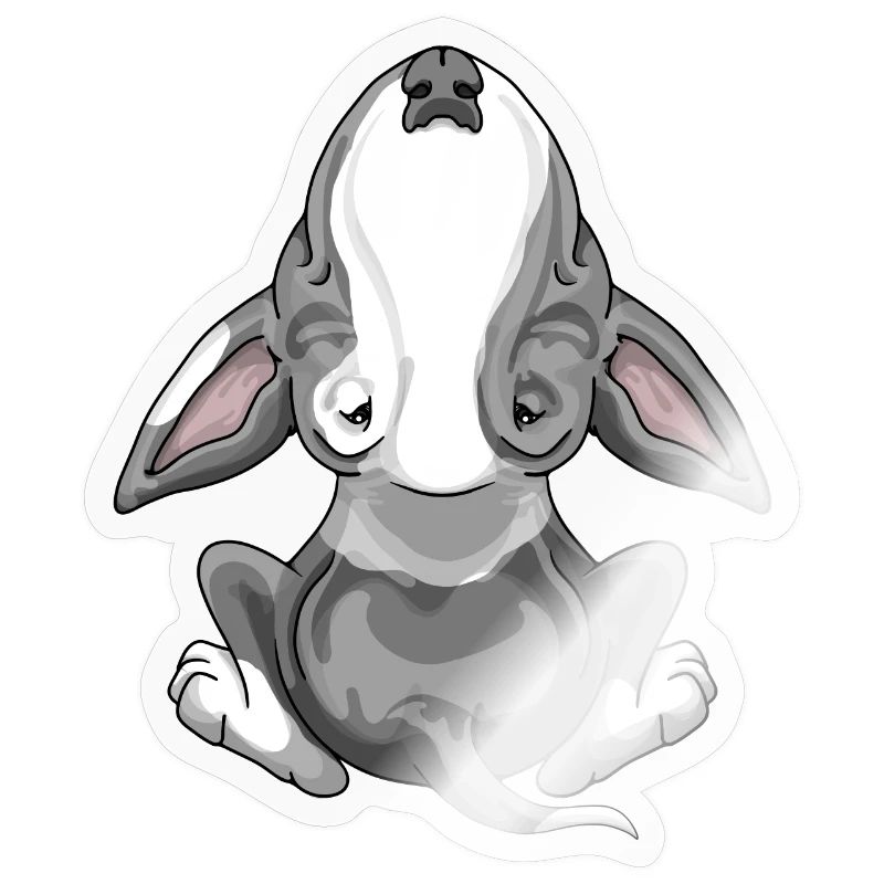 Bullterrier bekämpft graue Flecken