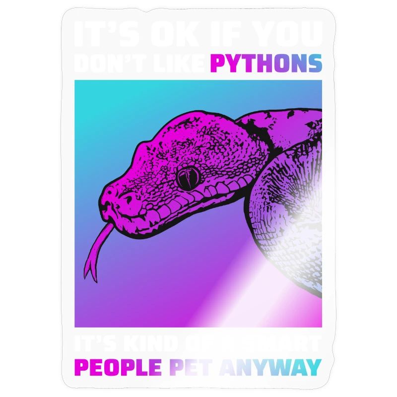 Lustiges Python Schlangen T-Shirt Reptil Geschenk