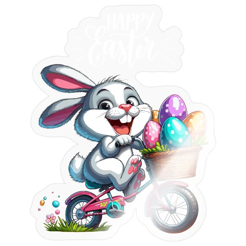 Easter Bunny Bicycle Easter Easter Eggs Kids Funny