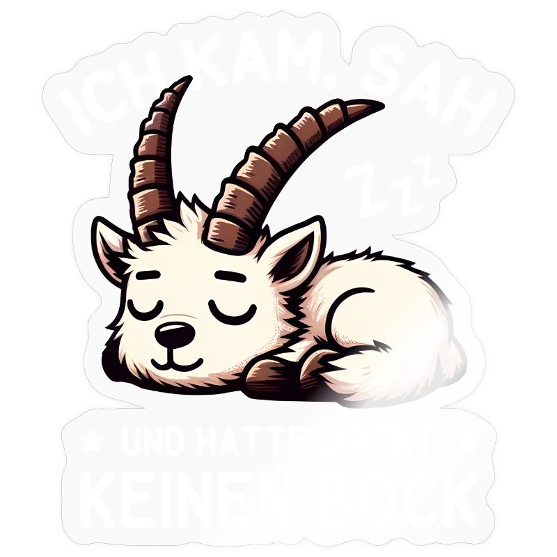Süßer schlafender Steinbock hat null Bock