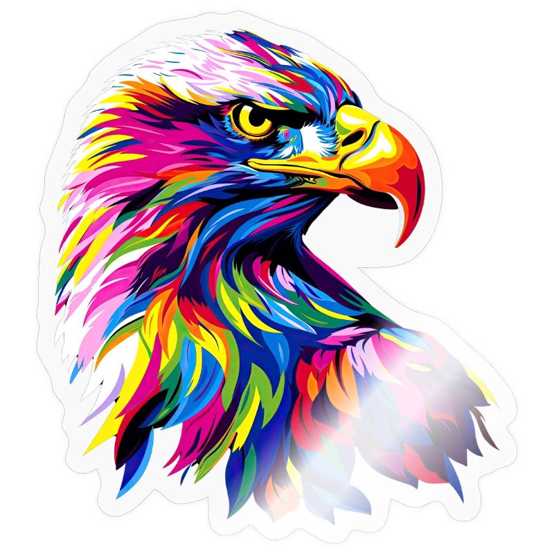 Eagle Pop Art Kirkkaat värit Golden Eagle White-tailed Eagle