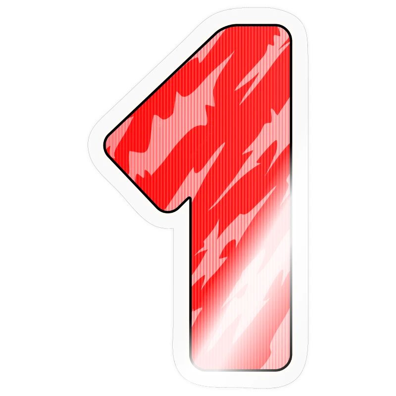 Number 1 Red Pattern - First