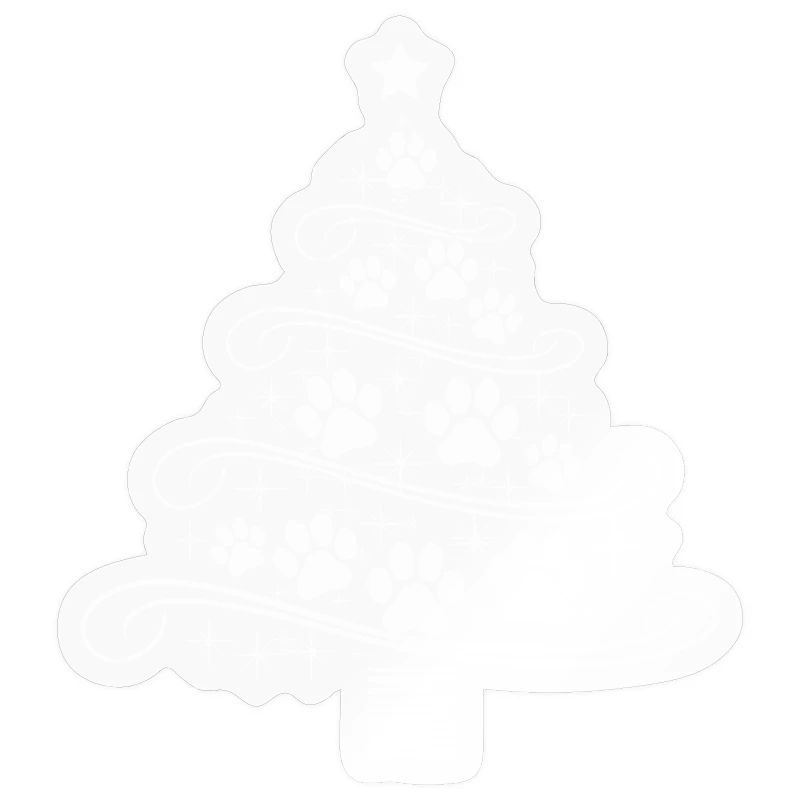 arbre de Noël patte patte impression chien chat wau