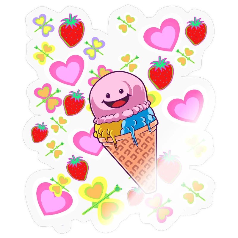 Sommer Retro Eis Eiskrem Kinder Kind Eiscrem