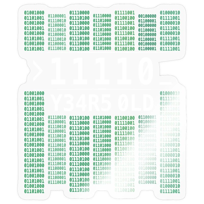11110 YEARS OLD COMPUTER BINARY CODE 30TH BIRTHDAY