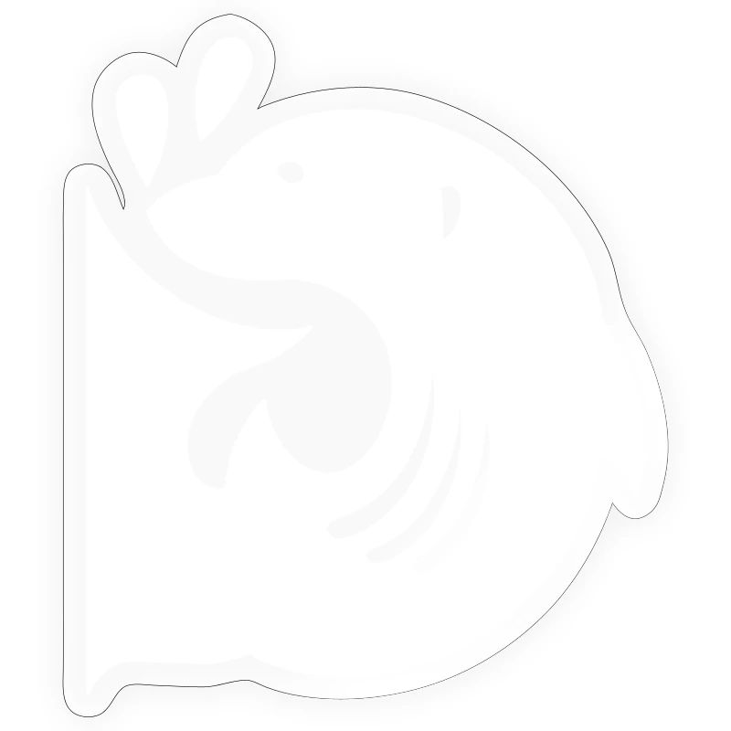 Poisson pingouin | Lettre D | Vectorale