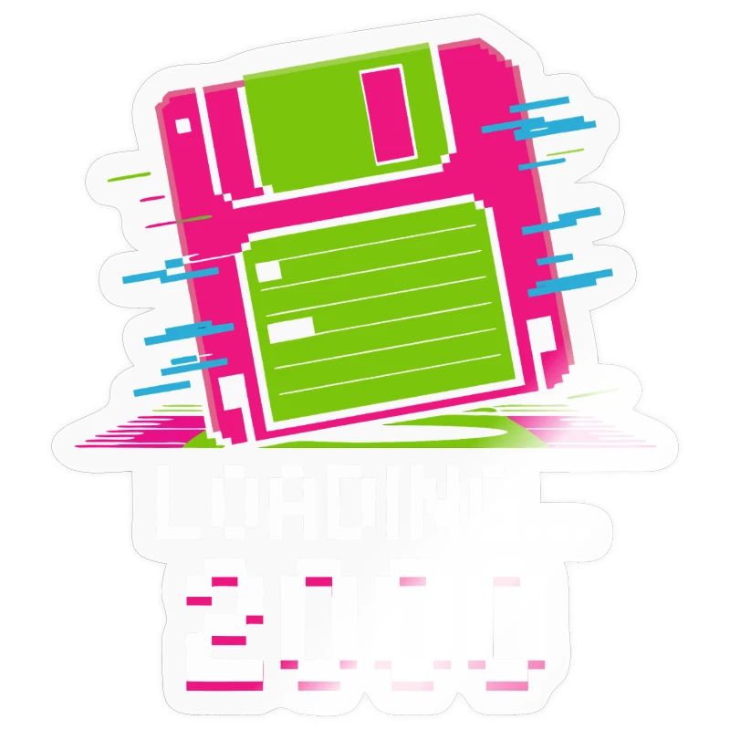 Loading 2000 Disketten-Design Retro Pixel Design