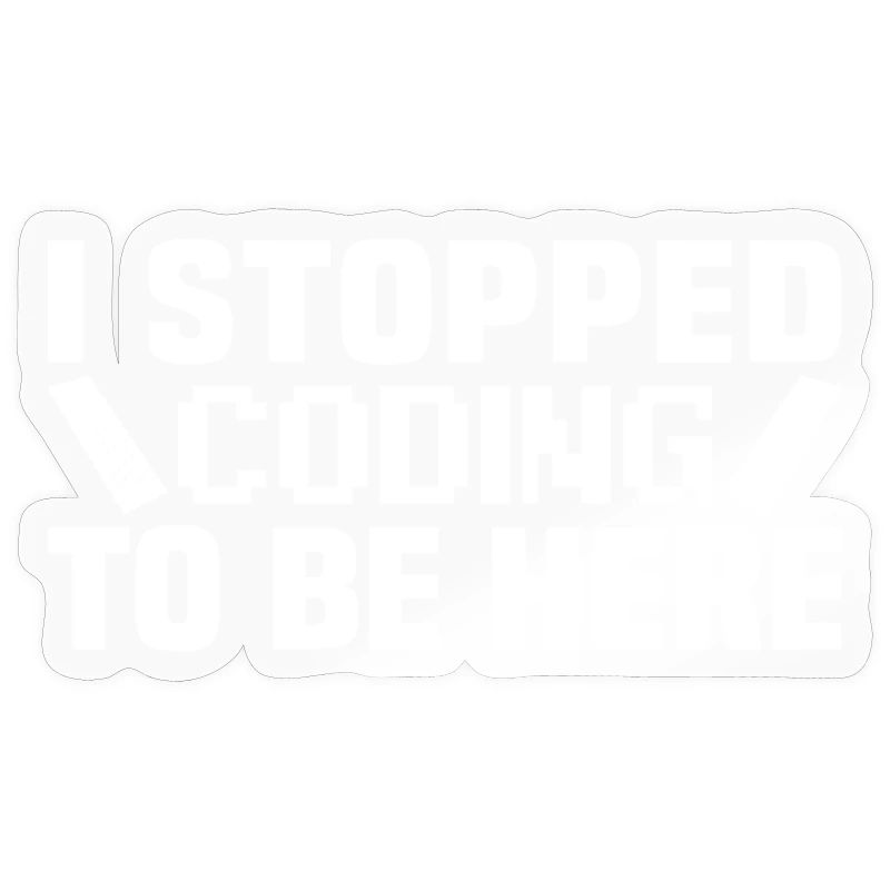 I stopped coding to be here