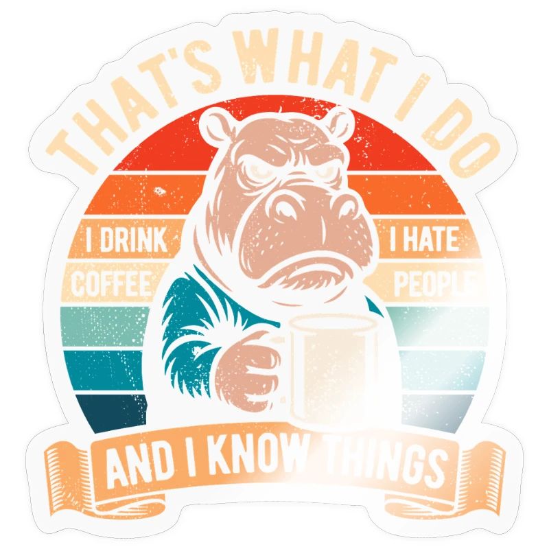 I drink coffee, I hate people and I know things