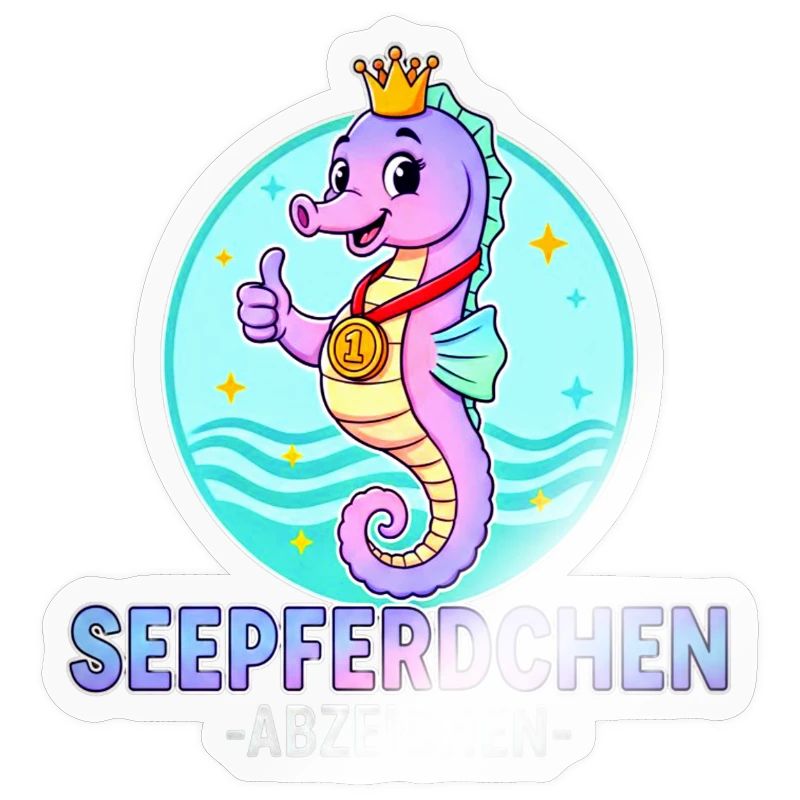 Seepferdchen Abzeichen mit Farbverlauf