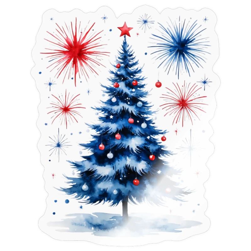 Fireworks Christmas Tree Pattern