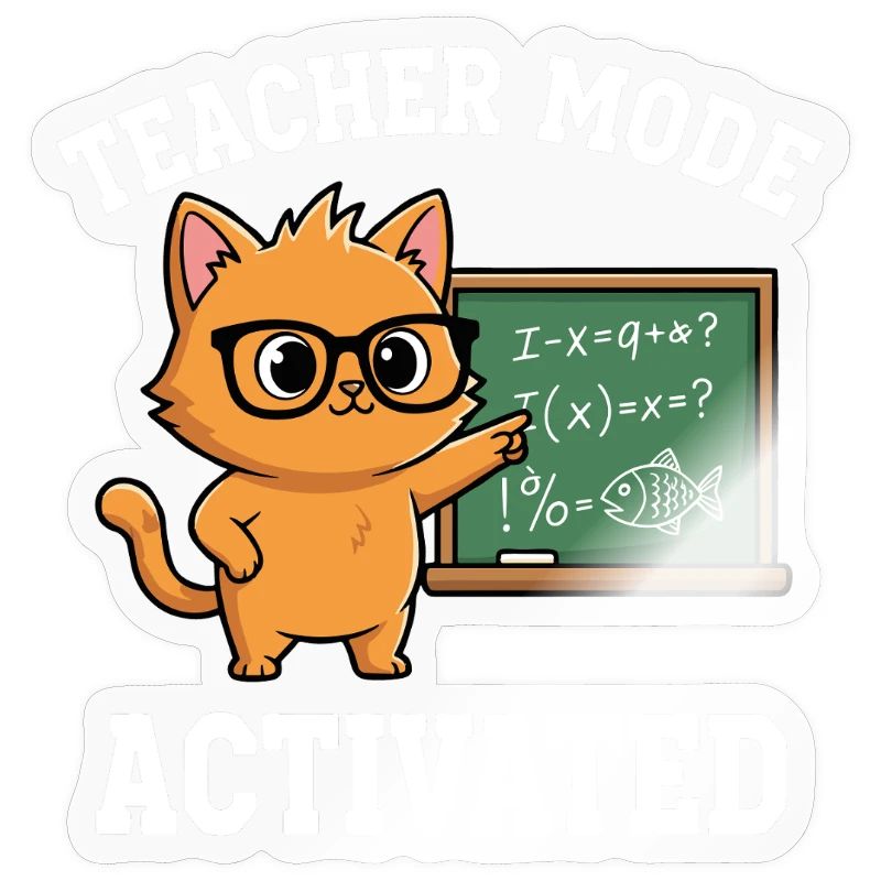 Mode professeur activé Chat enseignant Déclaration drôle