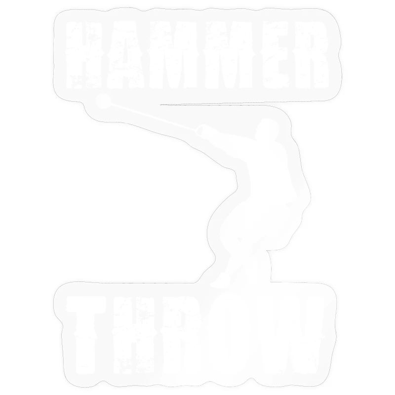 Graphisme de silhouette de lancer de marteau