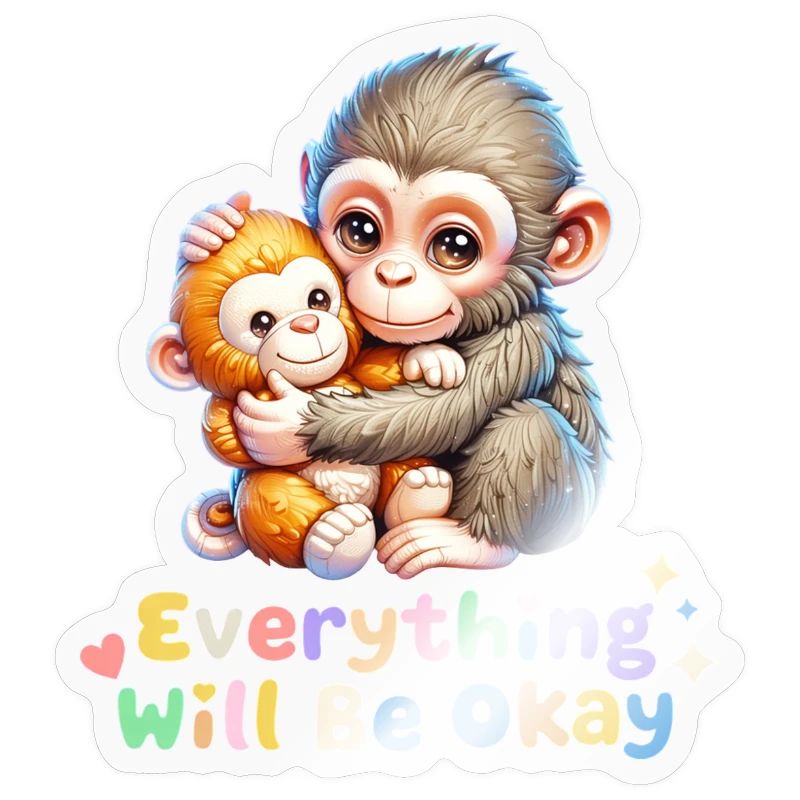 Everything Will Be Okay Monkey Duo