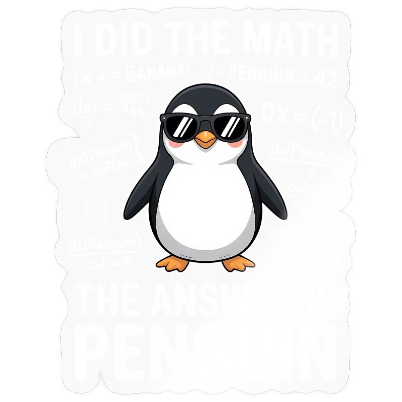 Math Sayings Penguin Funny Math Gift