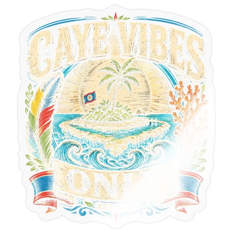 Belize Belizean Root Caye Vibes Only