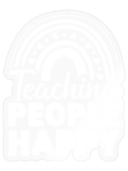 Preschool Teacher People Happy Daycare Teacher - Sticker Größe S (10 x 10 cm) - Transparent glänzend - Vorne